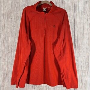 Vintage Nike ACG Thermal Waffle Knit Men's Sz XXL - 1/4 Zip Pullover Orange